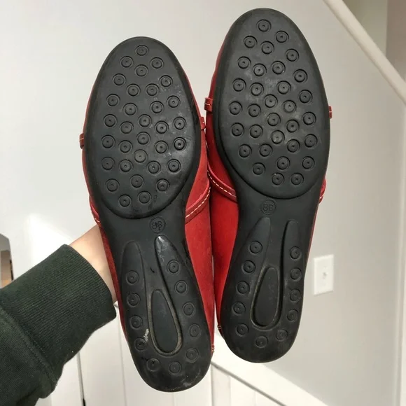 L.L. Bean Red Leather Flats - Picture 2 of 4
